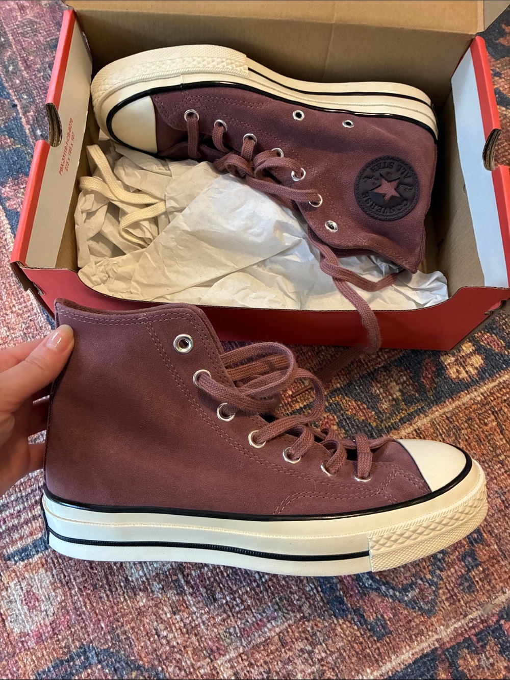 Converse Chuck 70 Suede Hi Top in Saddle - Picture 1 of 4